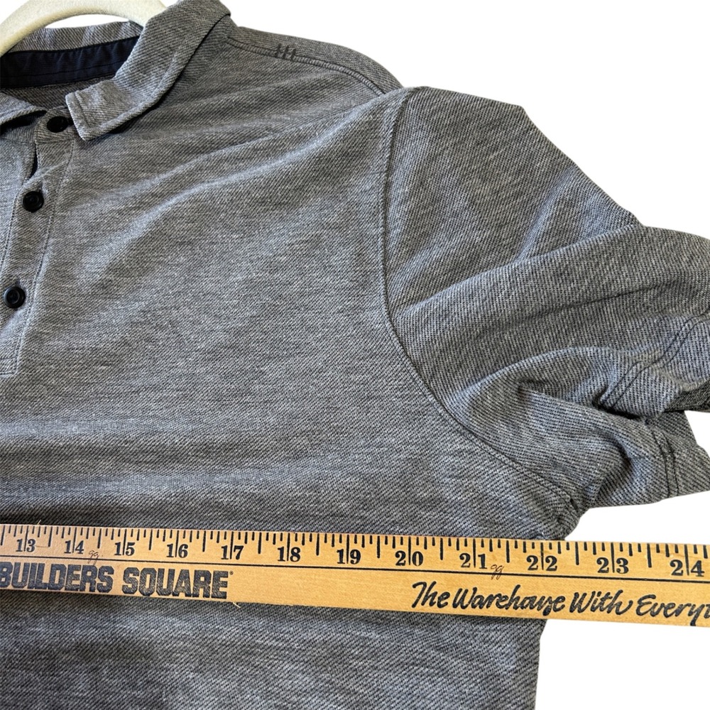 Lululemon Metal Vent Tech Polo Shirt Gray Short Sleeve Men's Size L (No Tag) - Picture 3 of 6